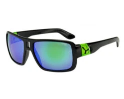 Cébé L.A.M Shiny Black Green Cebe 1500 With Green Flash Mirror