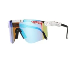 Pit Viper The Double Wide Polarized The Absolute Freedom White With Red And Blue Splatter