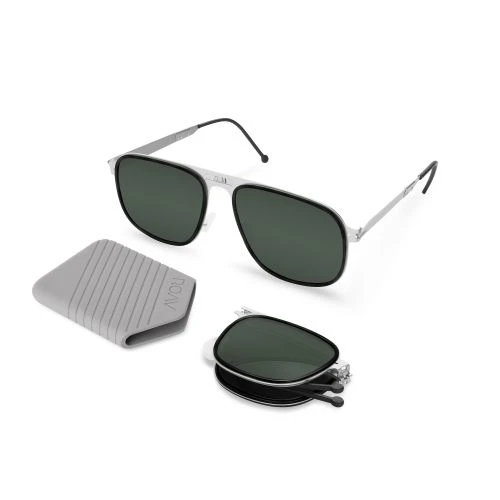 Roav Boxer Brush Silver Black Rim G15 Polarized Lenses 1 Roav Boxer Brush Silver Black Rim G15 Polarized Lenses