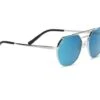 Serengeti Shelby Shiny Silver - Saturn Polarized 555nm Blue