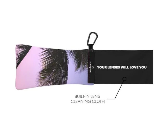 SUNNYSOC Sunset Palm- Etui à Lunettes Souples Et Chamoisine Intégrée 1 SUNNYSOC Sunset Palm- Etui à Lunettes Souples Et Chamoisine Intégrée